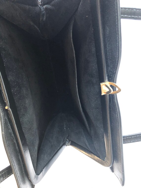 Elegant Vintage 1950s Art Deco Kelly Handbag in B… - image 8