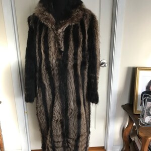 Vintage Raccoon Coat | Raccoon Fur Coat | Full Length Fur