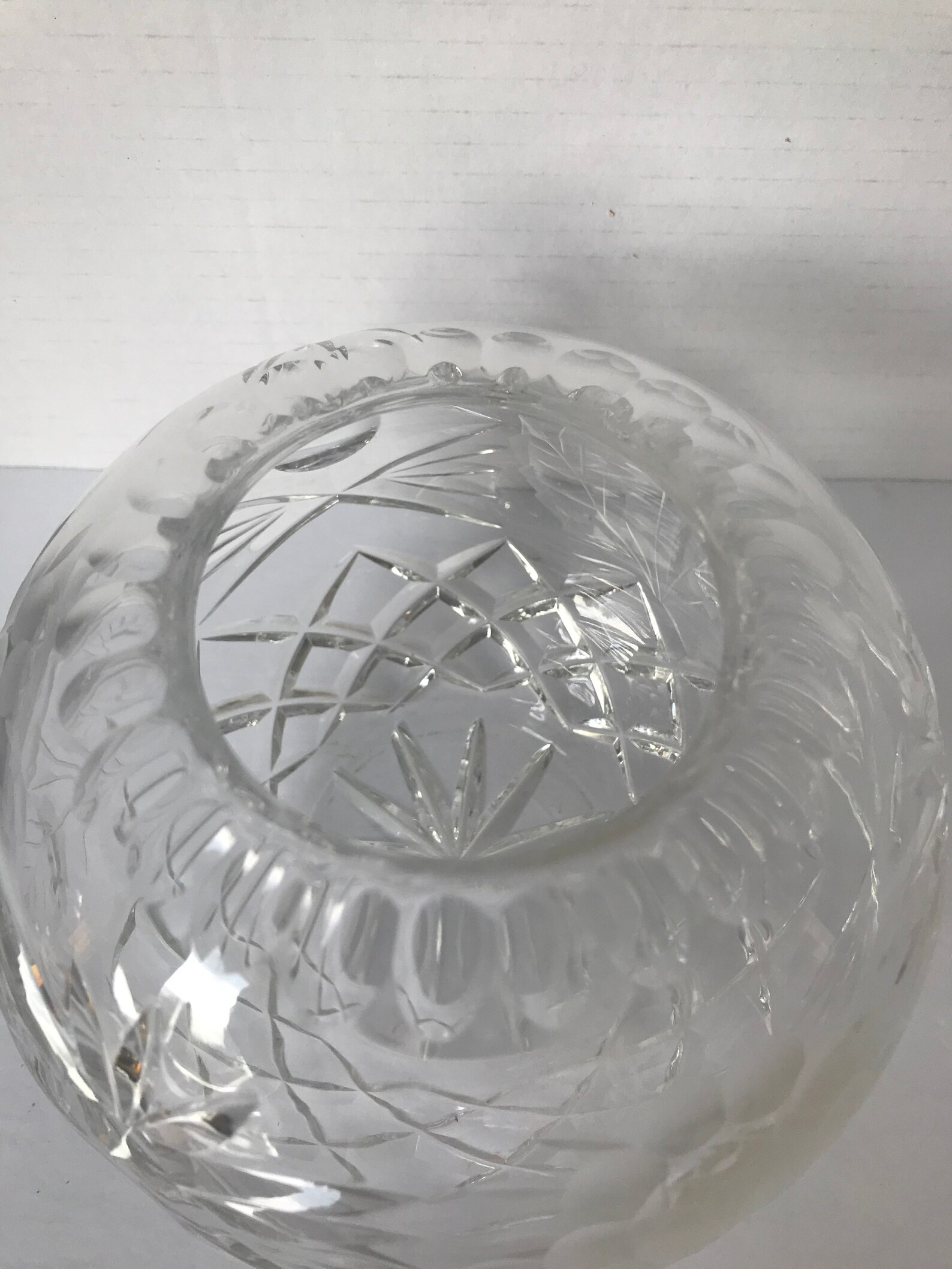 Deep Cut Crystal Rose Bowl Crystal Rose Bowl Posy Bowl Cut Etsy Canada