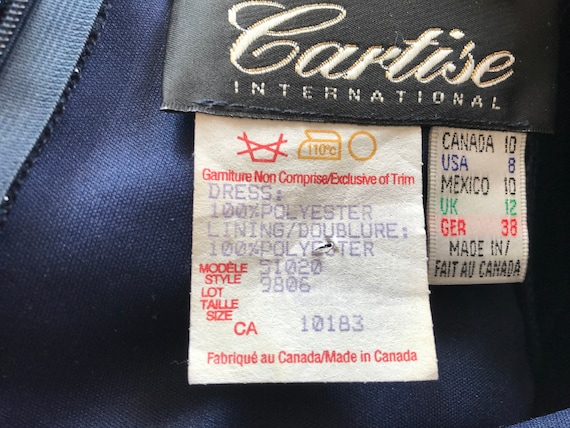 Vintage Cartise International Dark Blue Shimmerin… - image 10