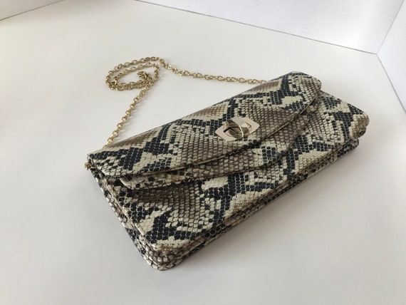 Øl dal Relativitetsteori Vintage Faux Snake Skin Clutch Handbag Aldo Made in Canada - Etsy