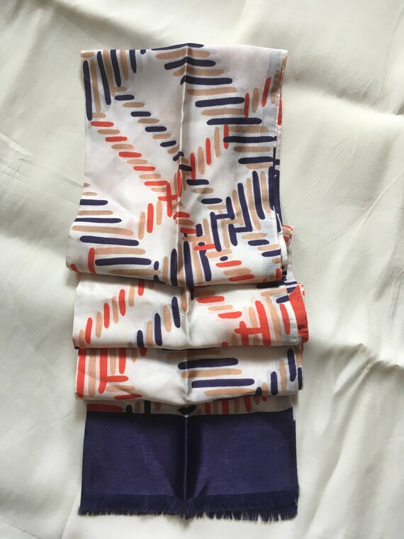 Vintage 1970s Abstract Pattern Twill Reversible S… - image 7