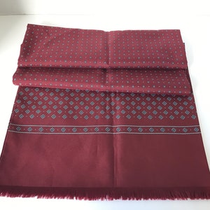 Écharpe En Soie Vintage LANVIN - 30 X 155 Cm - Bleu - Accessoire Femme élégant
