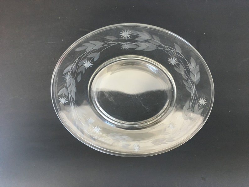 Set of 5 Crystal Cornflower Pattern 8 Crystal Etched Etsy