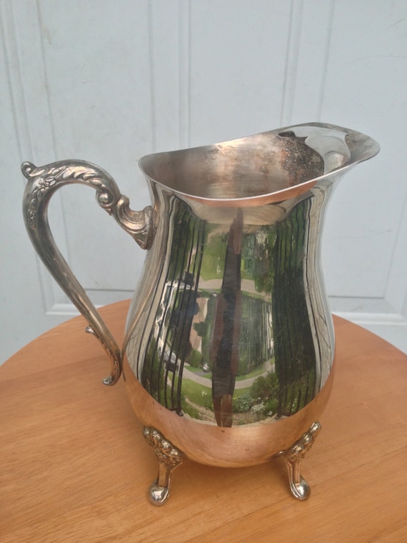 Silver Plated Footed Cold Water Pitcher by Leonard Silver Mfg Co. -   Canada