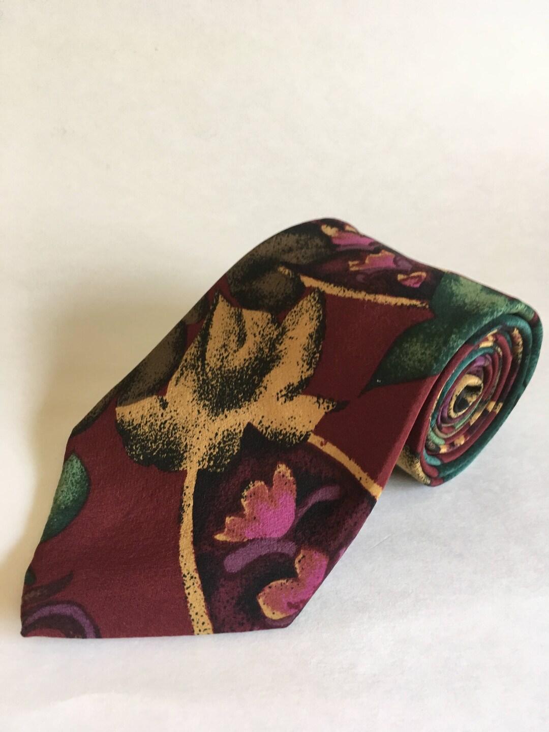 Vintage Pierre Cardin Flora and Fauna Men's All Silk Necktie Boyfriend ...