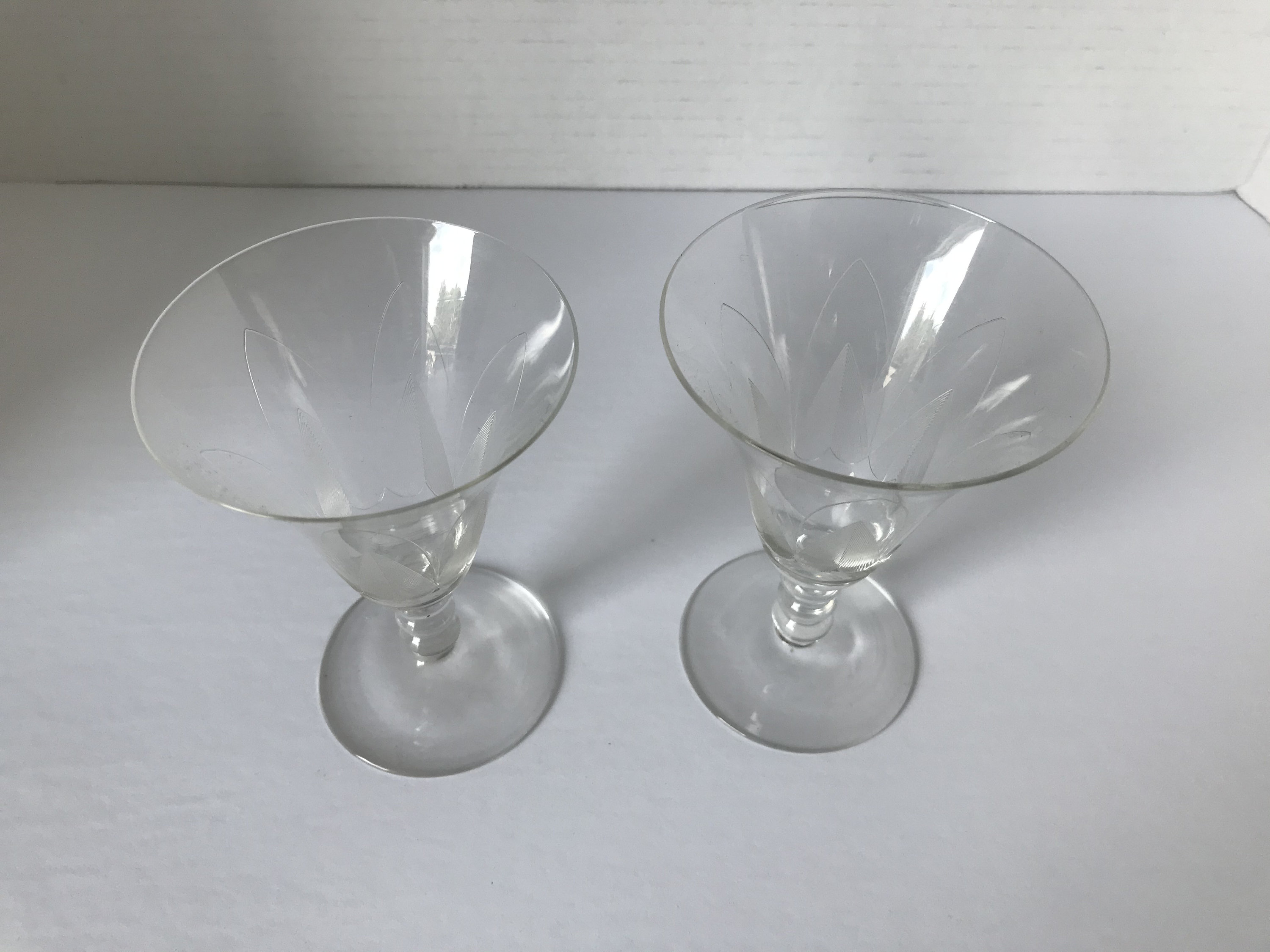 Cut Crystal Cordial/Liqueur Glasses with Multi Wafer Stem and Etsy