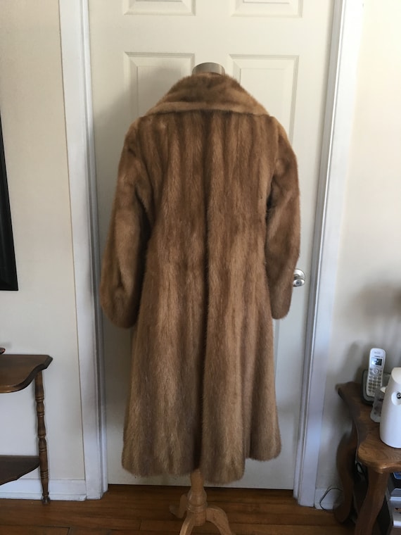 1960s Vintage Mink Fur Coat Dawn Mink Coat Full Length Double