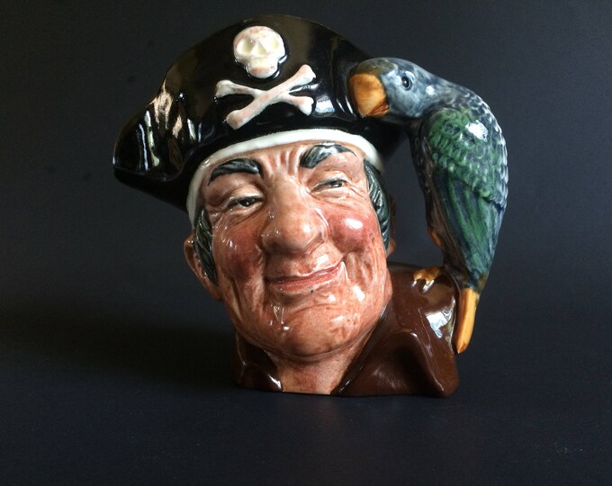 Royal Doulton Long John Silver Character Toby Jug Miniature Mid Century