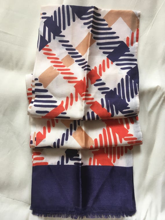 Vintage 1970s Abstract Pattern Twill Reversible S… - image 6