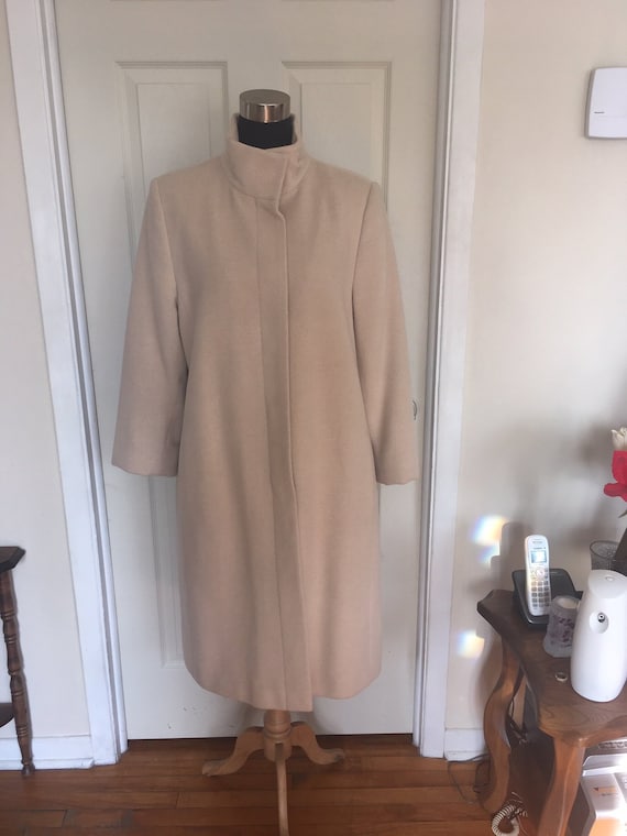 Vintage Hilary Radley Women's Full Length Beige Wool and Angora