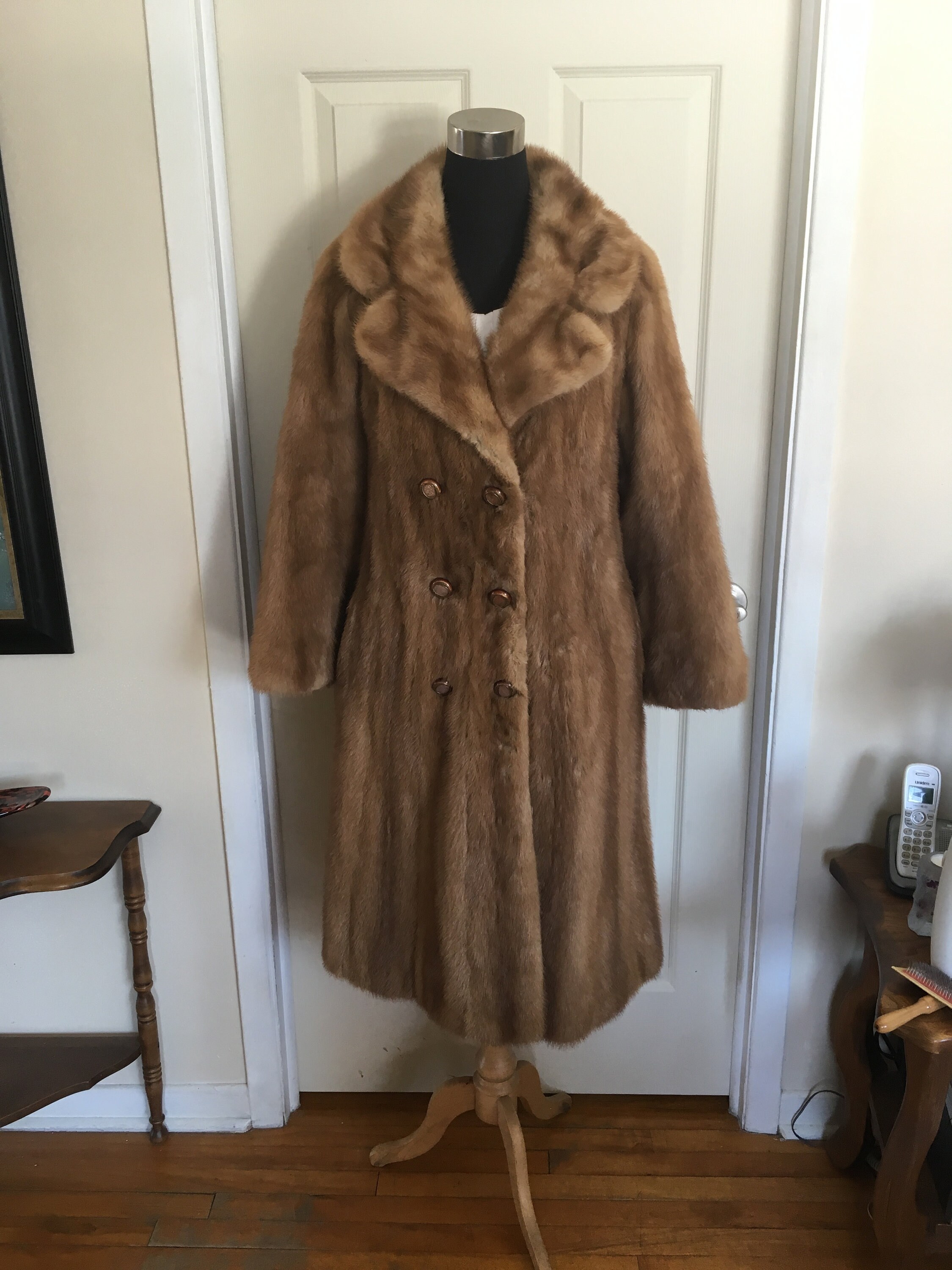 1960s Vintage Mink Fur Coat Dawn Mink Coat Full Length Double - Etsy