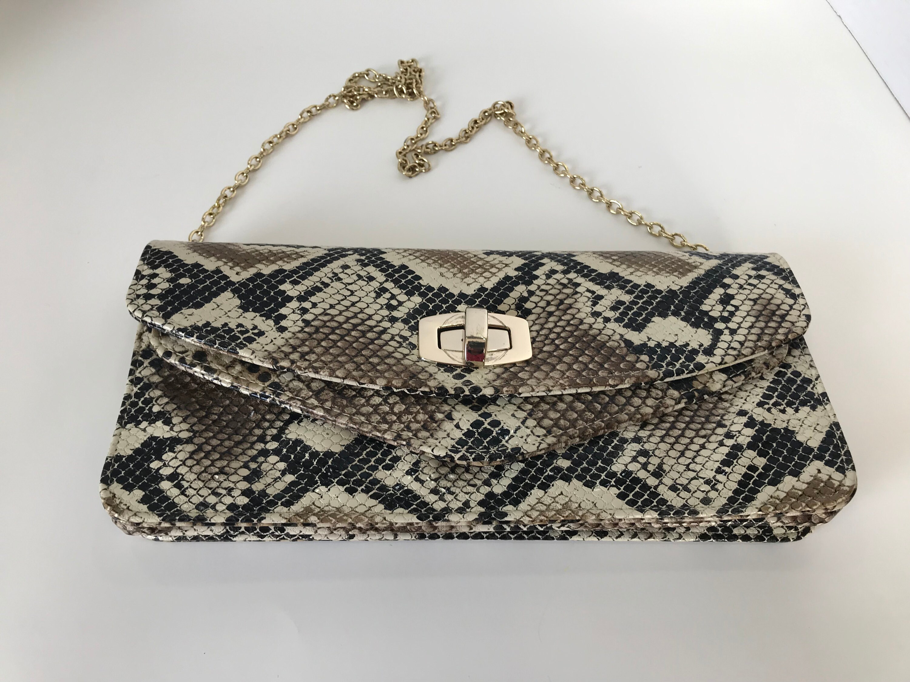 Vintage Faux Snake Skin Clutch Handbag Aldo Made in Canada Etsy