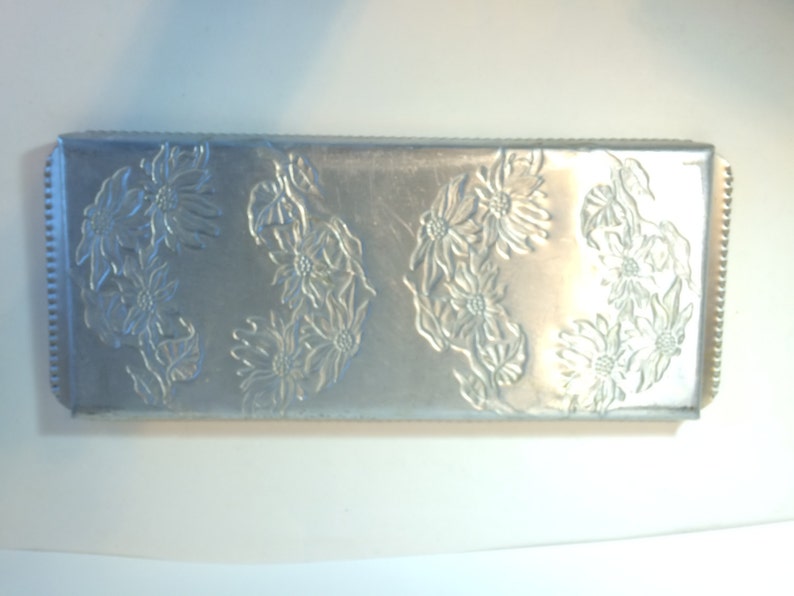 Hammercraft Hand Hammered Sandwich Tray/tray With Floral Etsy