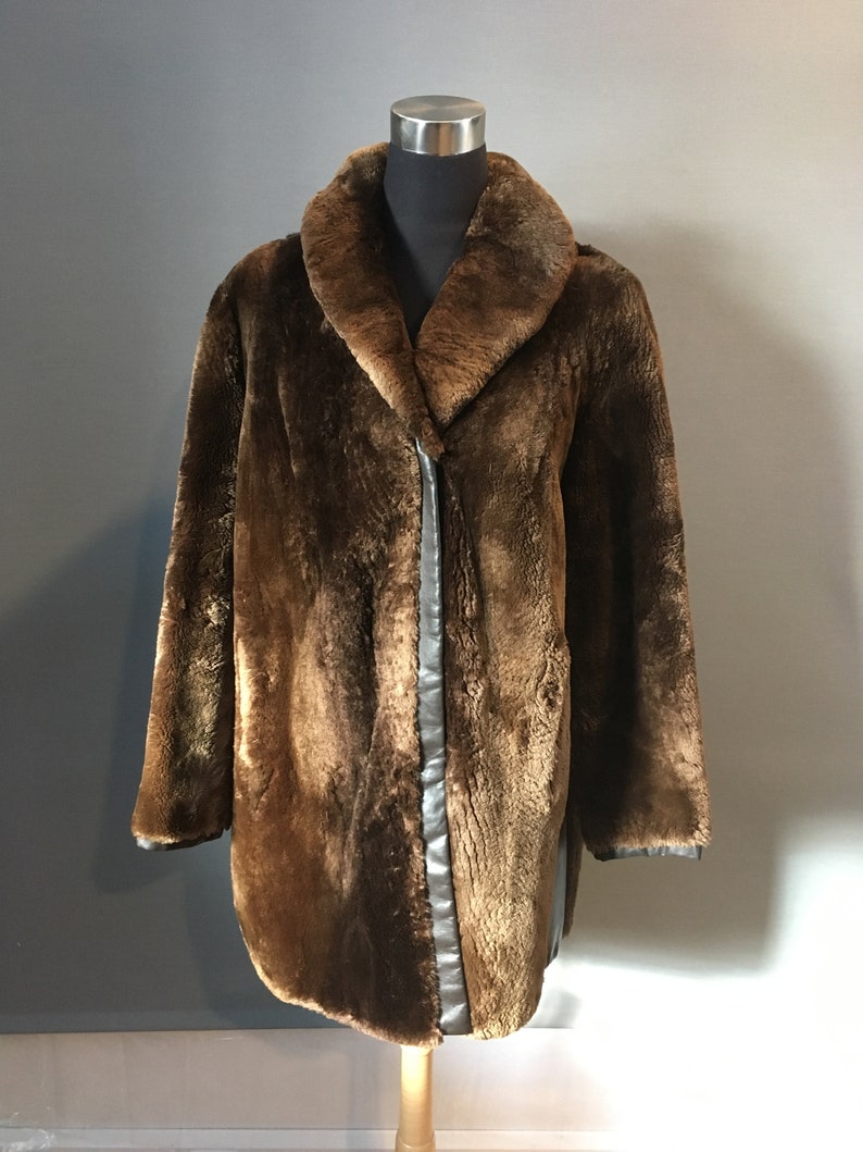 Sheared Beaver Fur Coat Chocolate Brown Beaver Fur Jacket Etsy