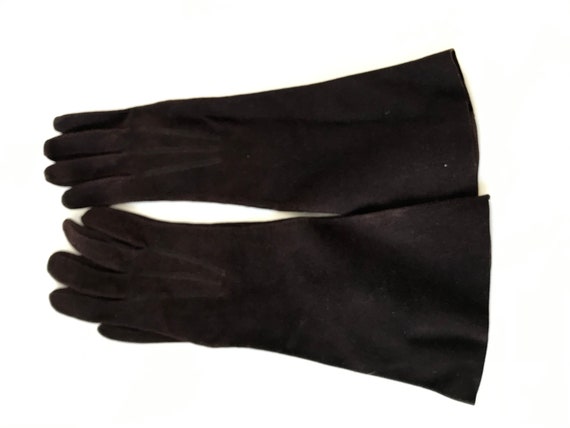 Vintage Suede Gloves Opera Gloves Ballroom Gloves… - image 2