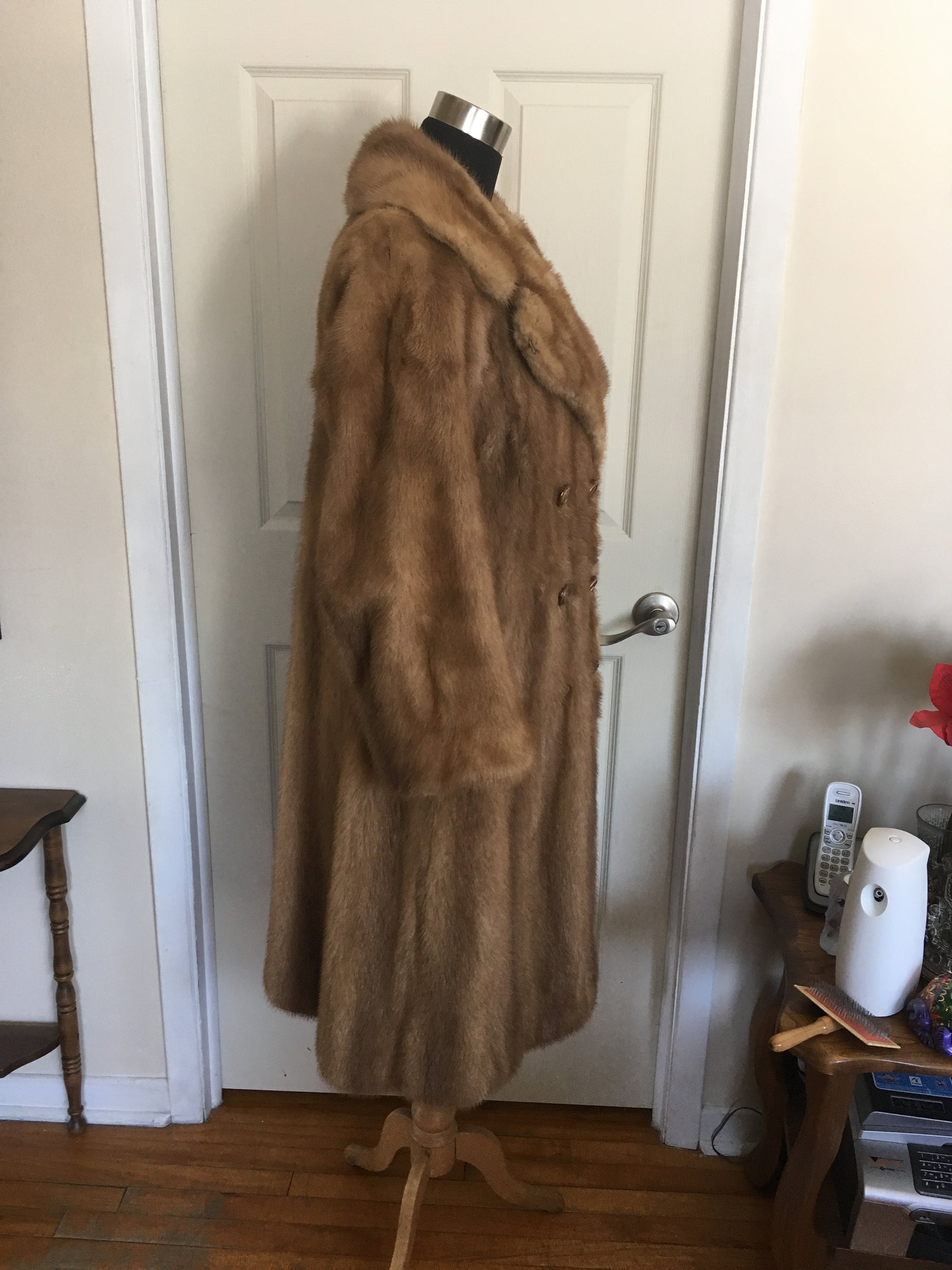 1960s Vintage Mink Fur Coat Dawn Mink Coat Full Length Double | Etsy
