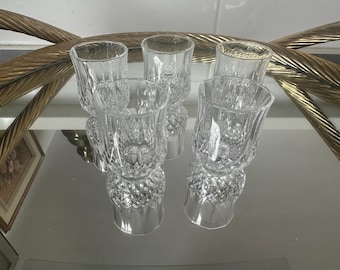 Longchamp Crystal Shot Glasses by Cristal d'Arques-Durand - set of 5