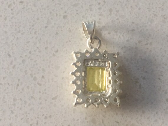 Sterling silver pendant, solid 925 silver with pe… - image 5