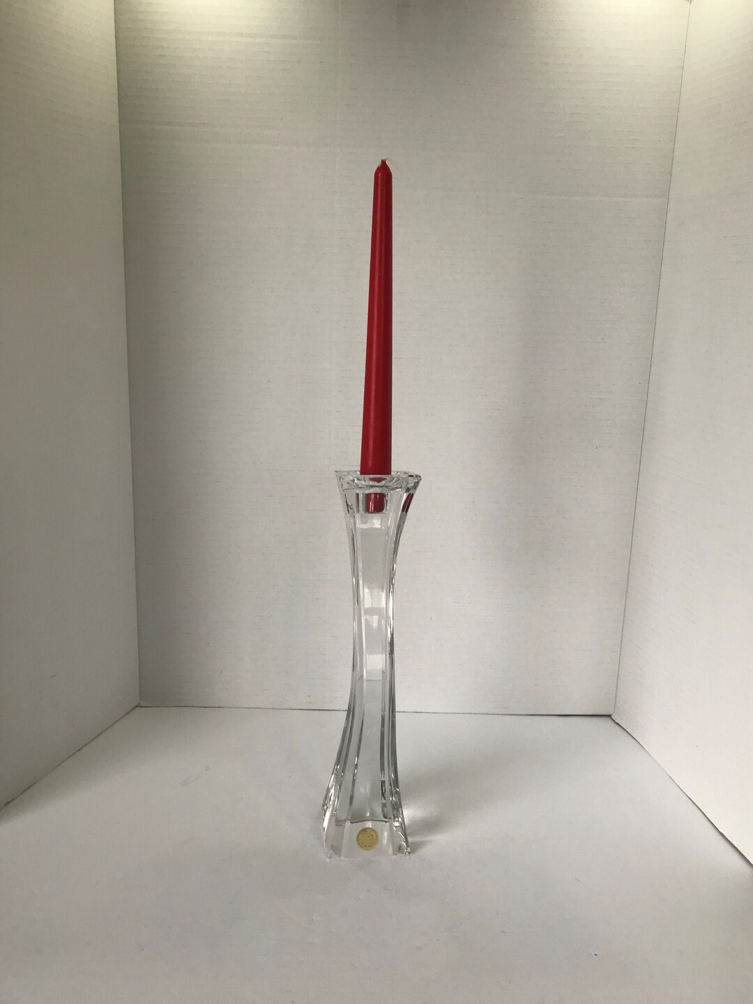 Bohemia Crystal Candle Holder, Tapered Candleholder Made in