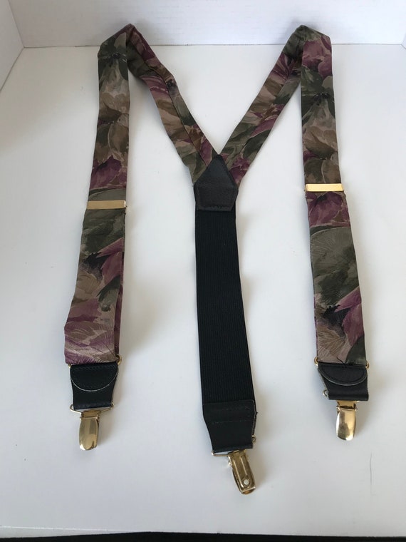 Vintage Floral 1.5″ Clip-On Suspenders - Made in W