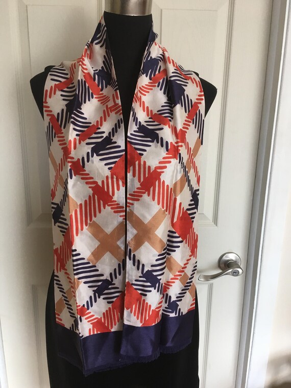 Vintage 1970s Abstract Pattern Twill Reversible S… - image 1