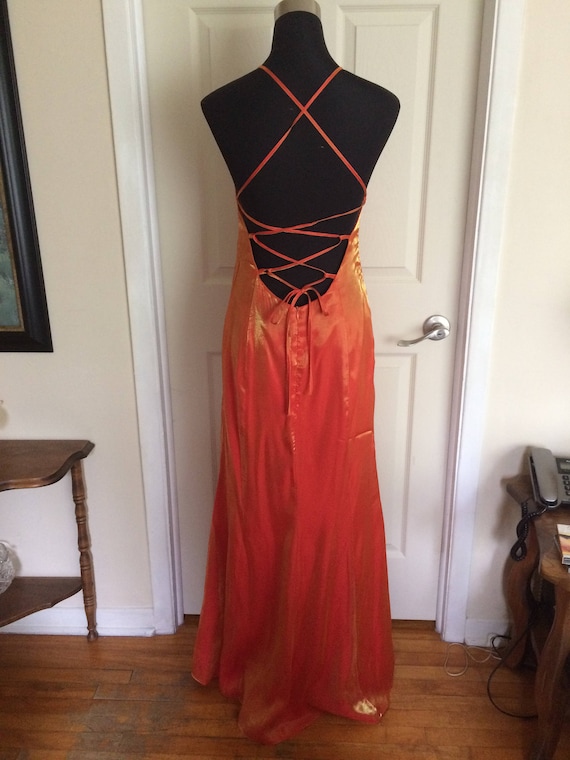 Vintage 1970s 1980s Dress, Metallic Lurex Dress O… - image 3