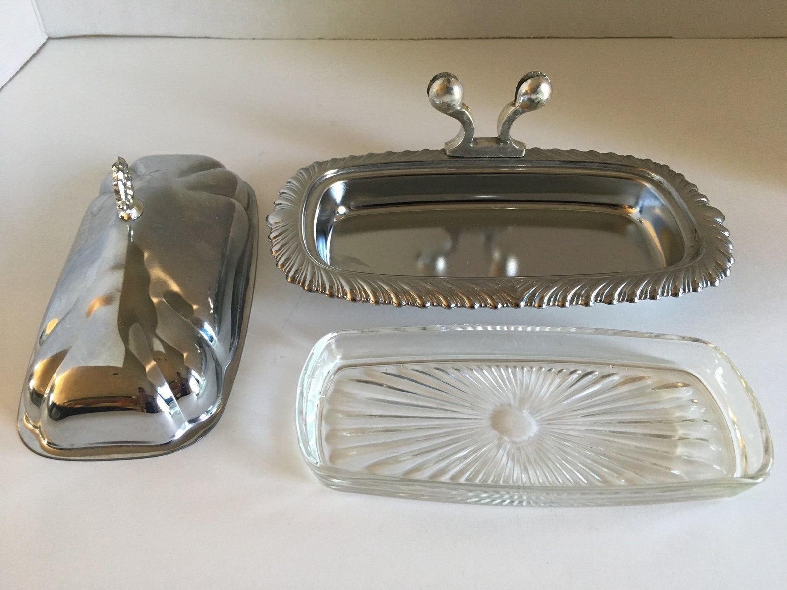 Sheltonware Chrome Butter Dish With Knife Rest Made in U.S.A. Etsy