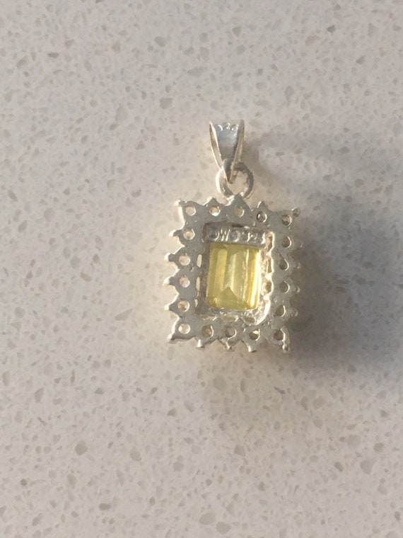 Sterling silver pendant, solid 925 silver with pe… - image 6