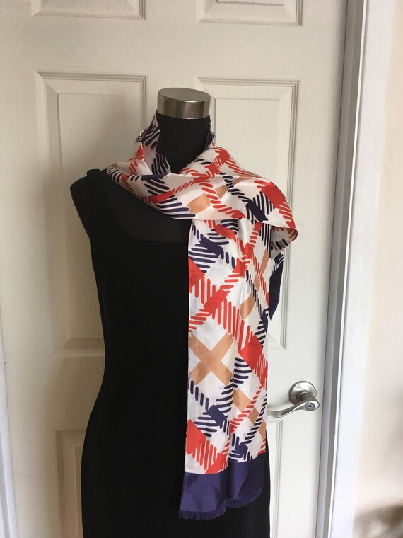 Vintage 1970s Abstract Pattern Twill Reversible S… - image 3