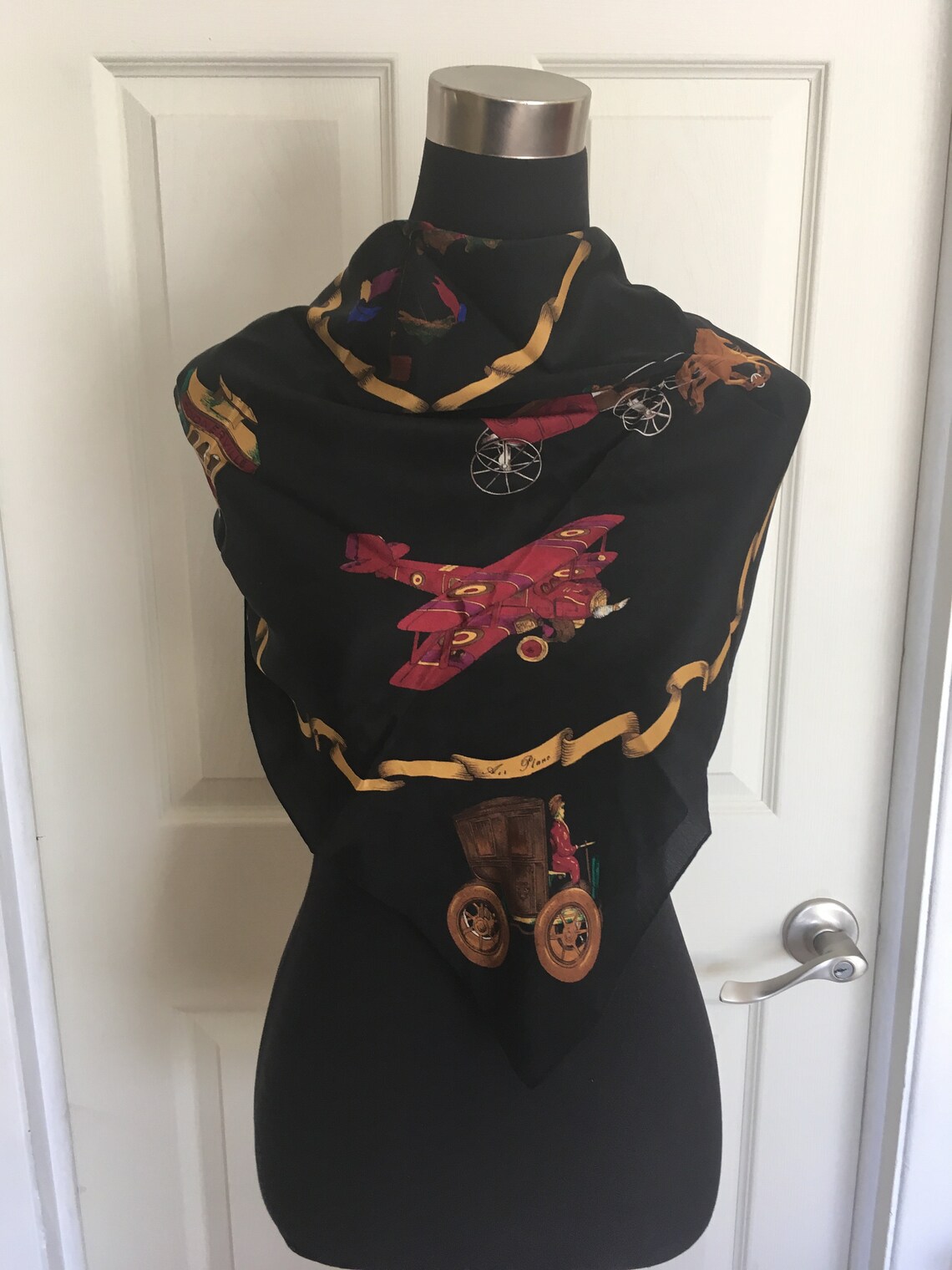 Vintage Antique Toy Cars Planes Ships Carriages Print Scarf | Etsy