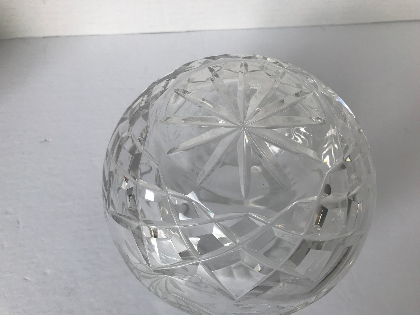 Deep Cut Crystal Rose Bowl Crystal Rose Bowl Posy Bowl Cut Etsy Canada