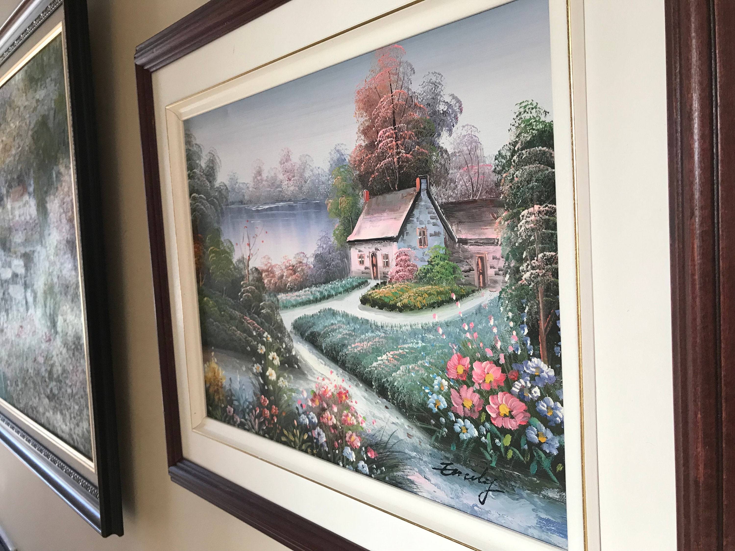 Original oil painting Vintage Painting Signed R Emily Quebec Painter Canadian Painter