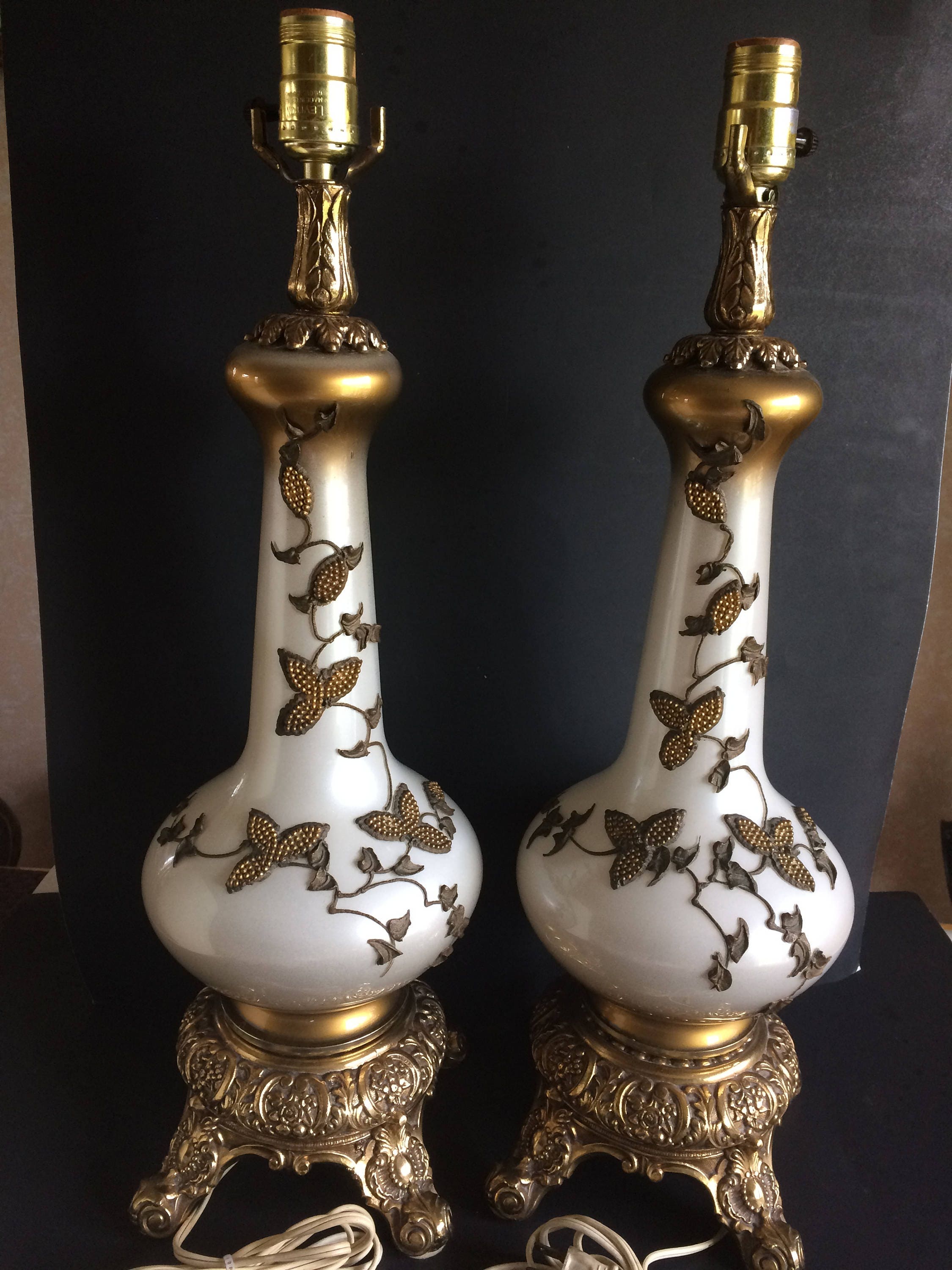 Gold glass cheap table lamps