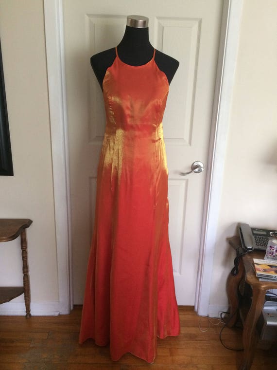 Vintage 1970s 1980s Dress, Metallic Lurex Dress O… - image 2