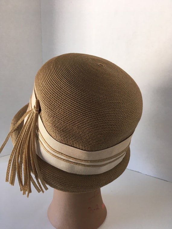 Vintage 1920's Art Deco Cloche Great Gatsby Hat, … - image 8