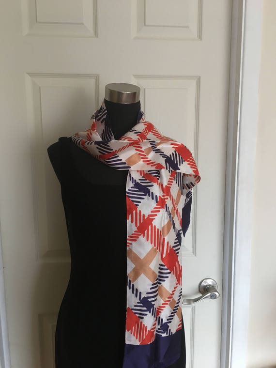 Vintage 1970s Abstract Pattern Twill Reversible S… - image 2