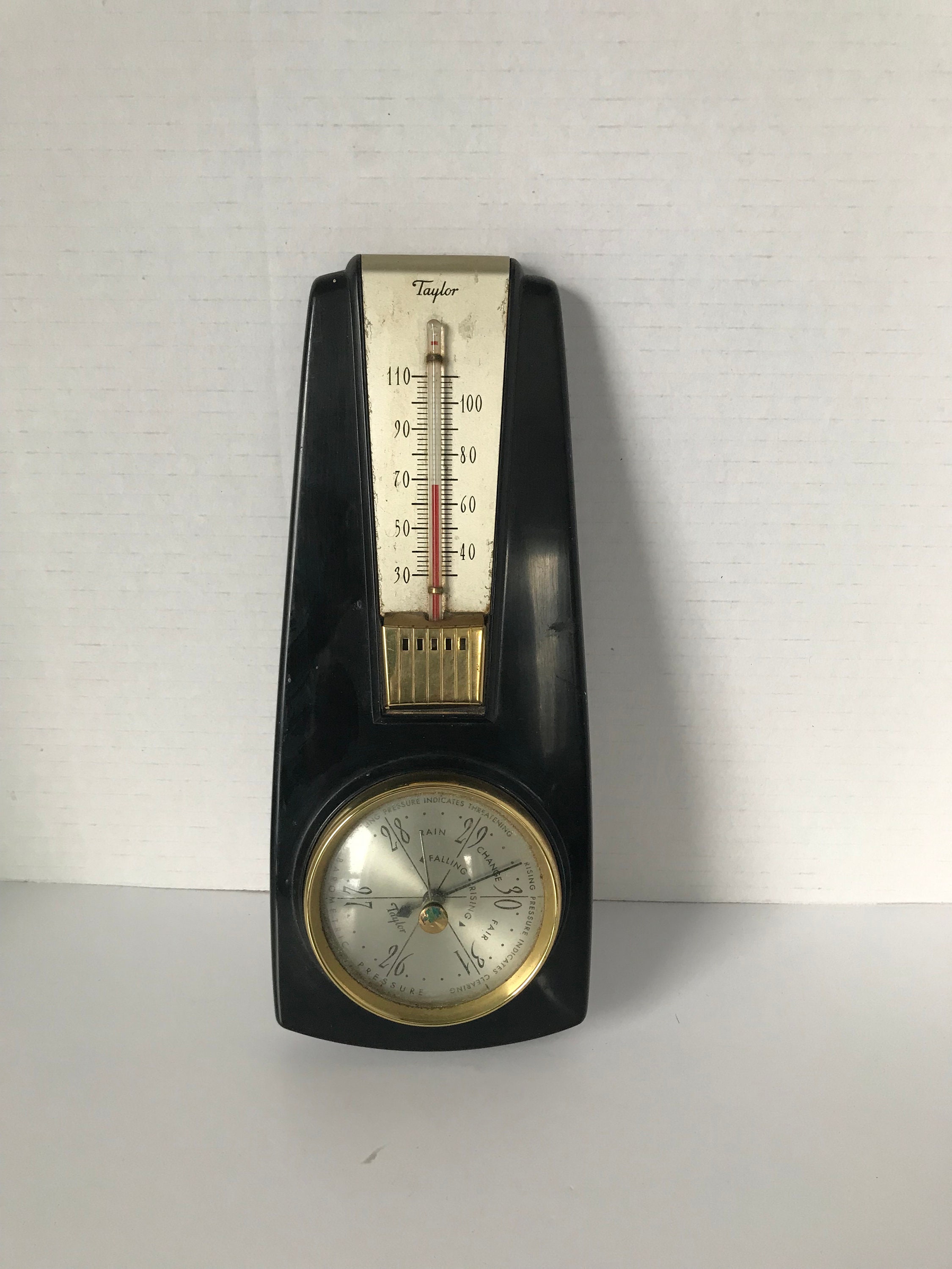再来年で100年！1927年製 アールデコ 米Taylor社ウェザーステーション Taylor Instruments Co., Vintage Weather Station Thermometer