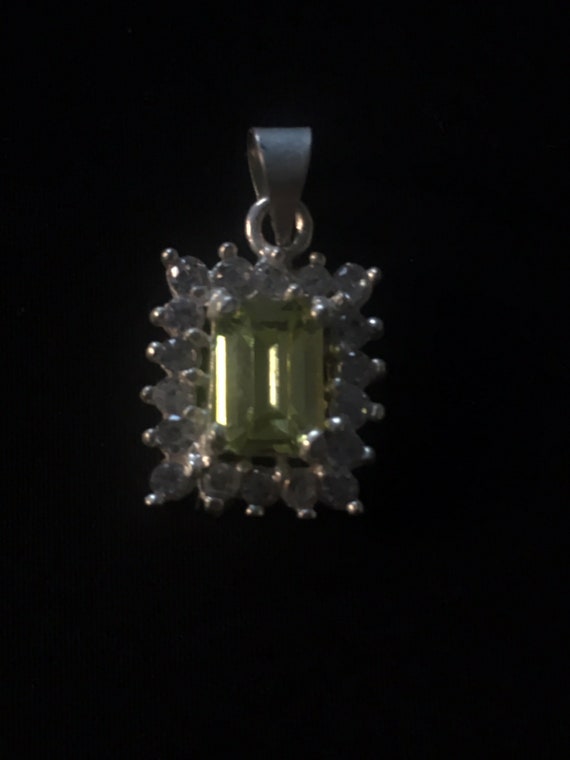 Sterling silver pendant, solid 925 silver with pe… - image 7