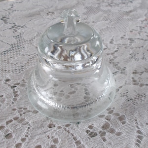 1983 Clear Glass Telephone Pioneers Of America Paperweight /Bell System Era