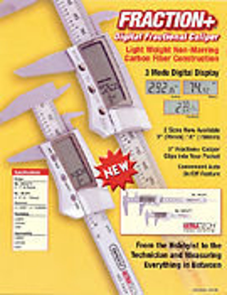 Caliper Digital 6 General 146 Carbon Fiber Measuring Etsy