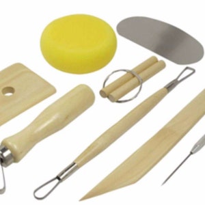 8pc Pottery Clay Molding Sculpting Tools Set