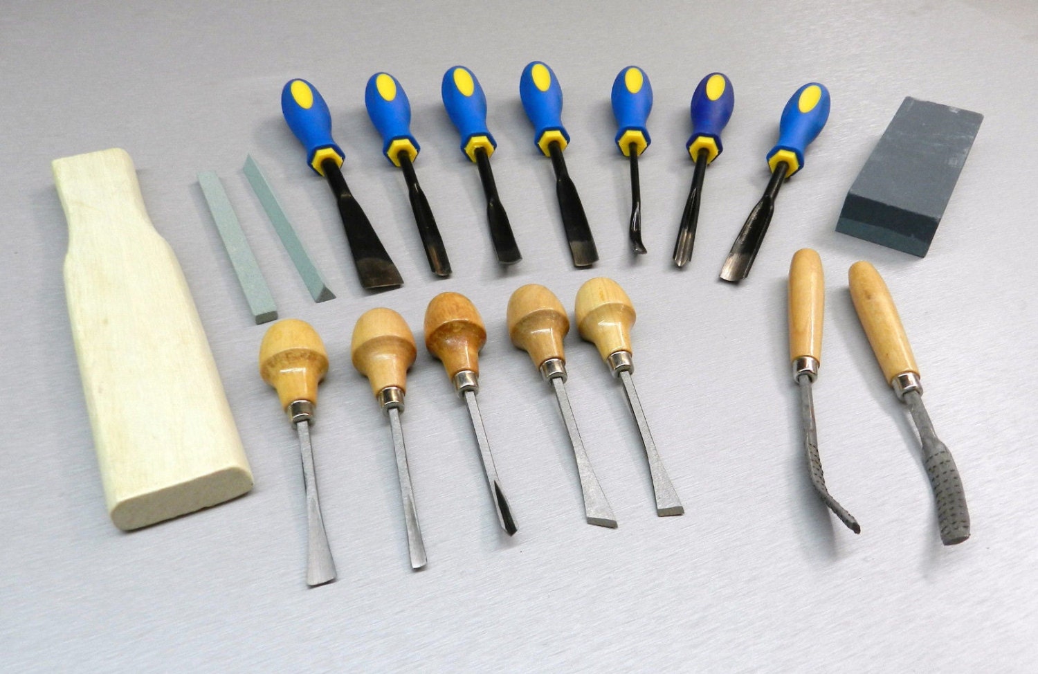 18 Pc Wood Carving Set Carvers Tools Chisels Kit Wood Work Etsy