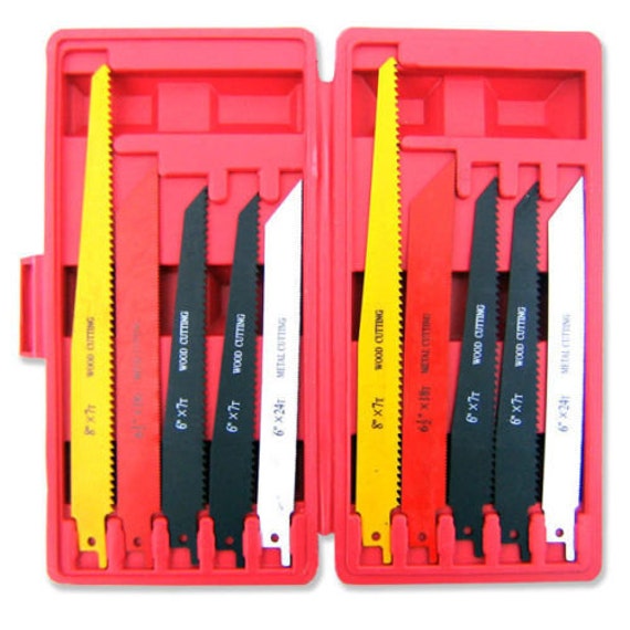 Reciprocating Saw Blades10pc Set Electric Sawzall Hackzall Metal Wood 1//2/"