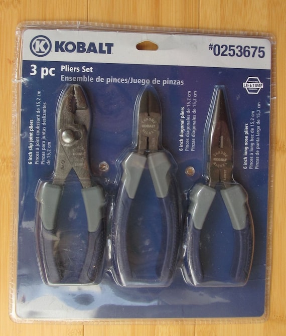 New Nip Kobalt 3 Pc Piece 6 Inch Pliers Set 0253675 Model 50452