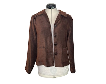 Textured warm brown light jacket unisex