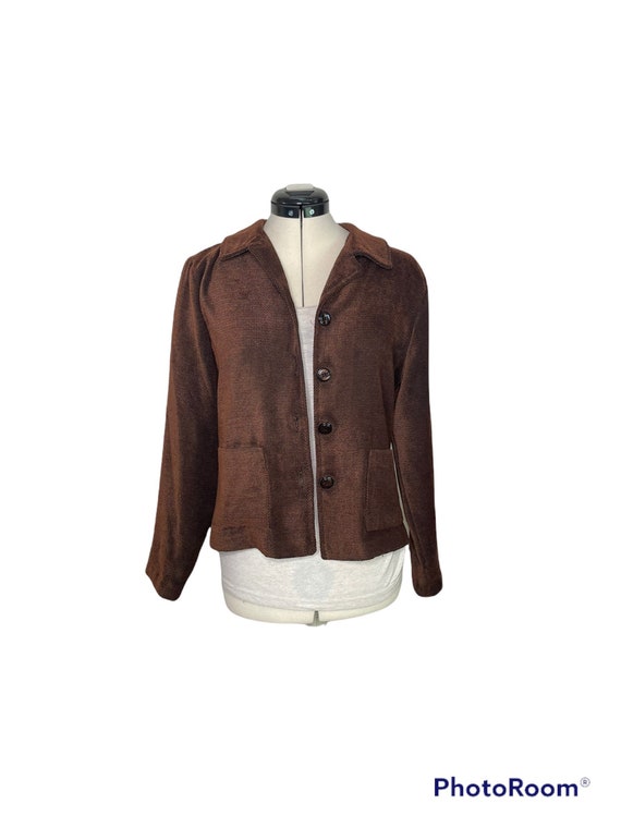 Textured warm brown light jacket unisex