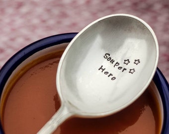 Souper Hero, Superhero - Engraved Soup Spoon.