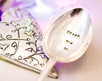 Spoon Me - Hand Stamped Engraved Spoon - Vintage Table Spoon