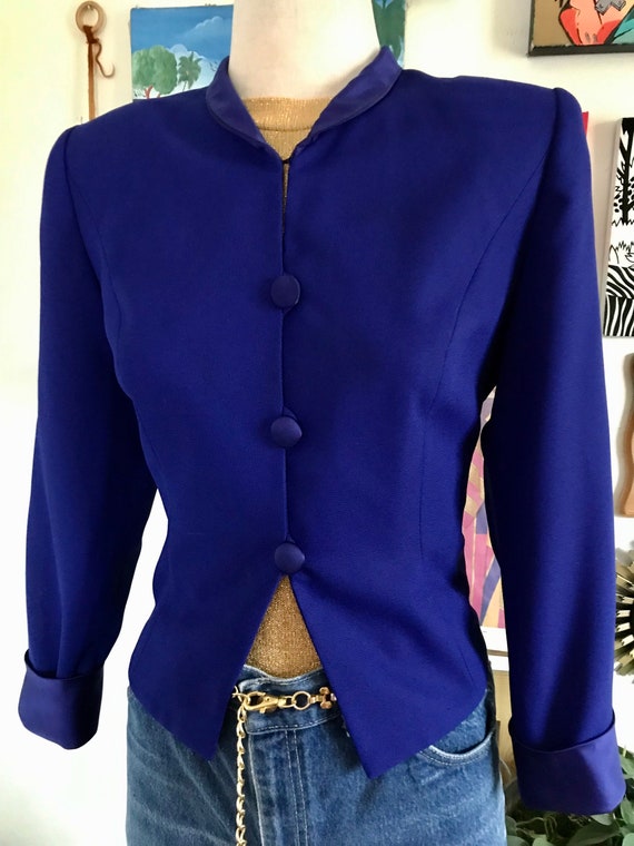 Cobalt Blue Cropped Blazer - Gem